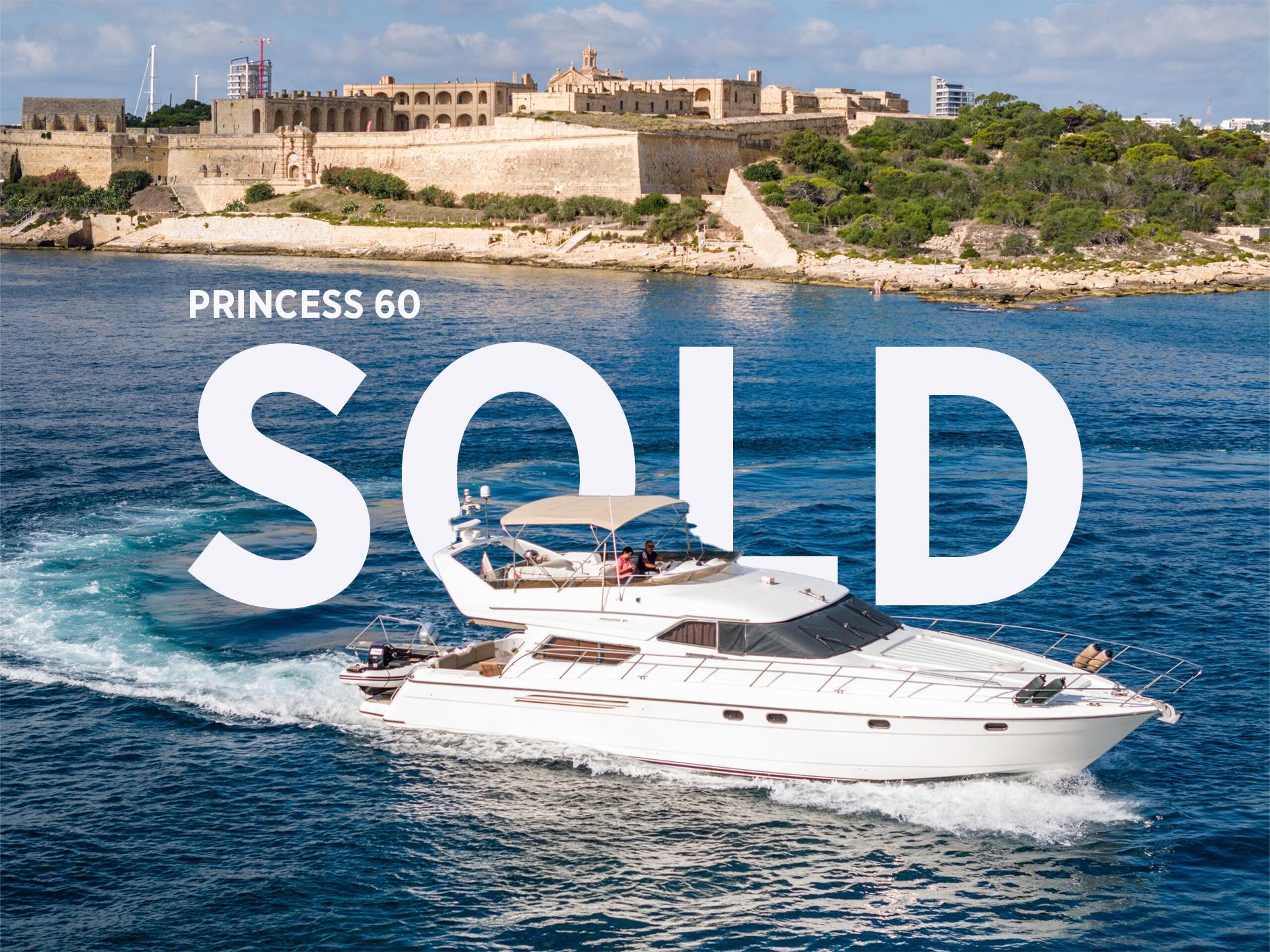 Princess 60, 1995, for sale in Malta through Yacht Hub Group